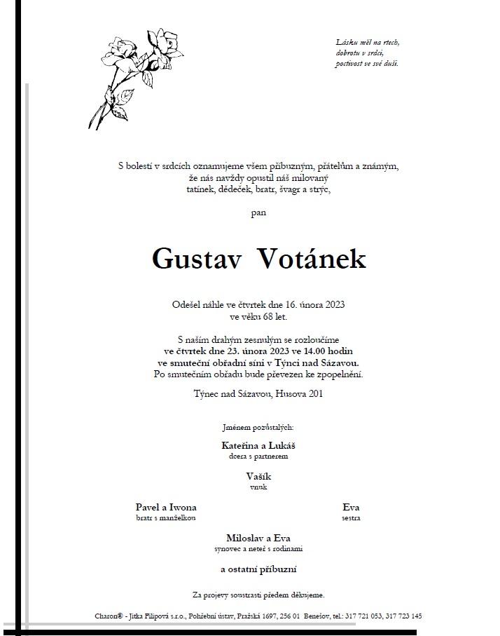 Gustav Votánek parte